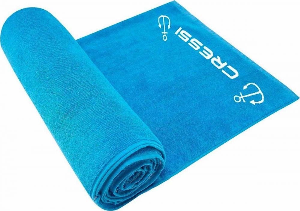 Cressi bombažna brisača za na plažo 90x180 cm tirkiz