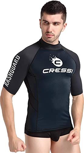 Cressi Hydro rashguard UV majica s kratkimi rokavi za moške M črna