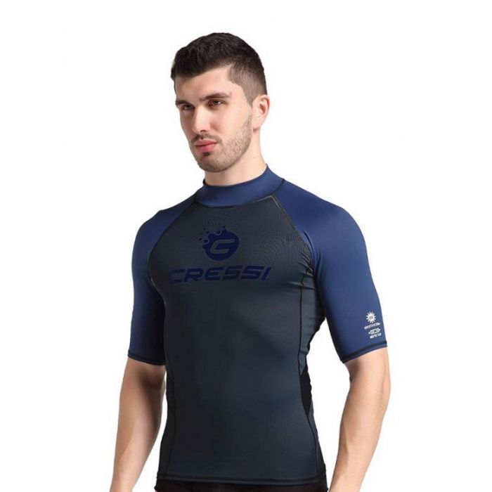 Cressi Hydro rashguard UV majica s kratkimi rokavi za moške XL modra