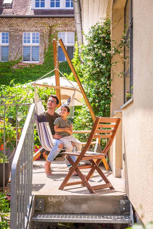 La Siesta viseči stol Domingo Basic sea salt