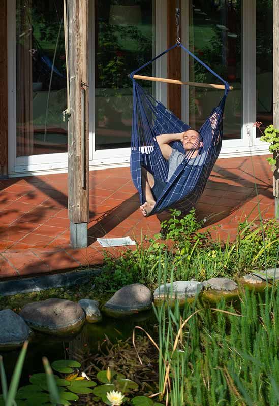 La Siesta viseči stol Domingo Comfort marine