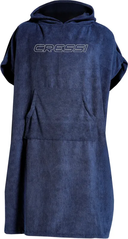Cressi pončo brisača - kopalni plašč S/M navy modra
