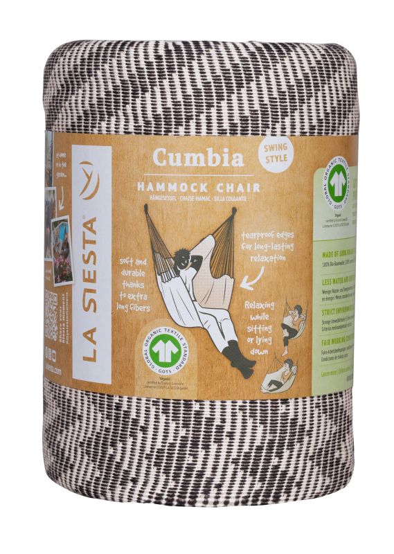La Siesta viseči stol Cumbia bio bombaž zebra