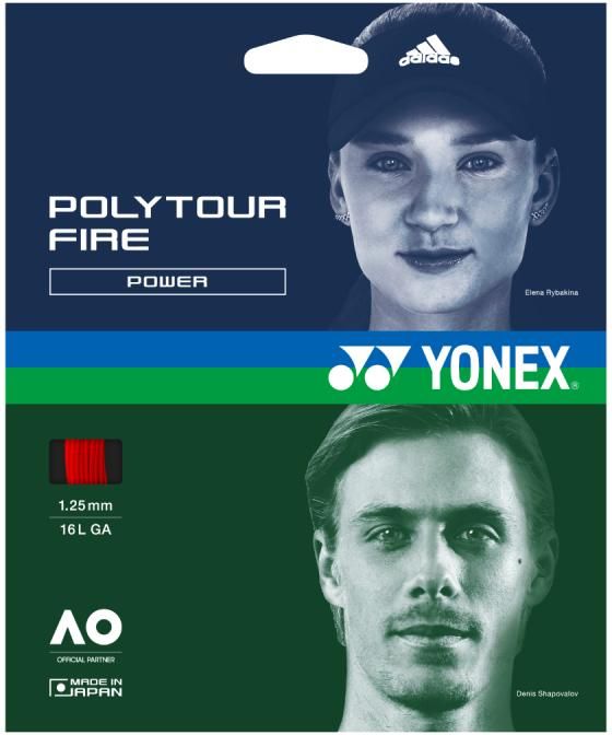 tenis struna yonex poly tour fire 120 12m
