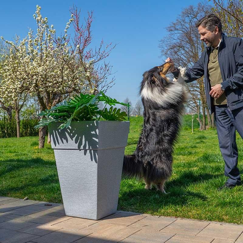 Cvetlična korita Quadro - Antracit - S