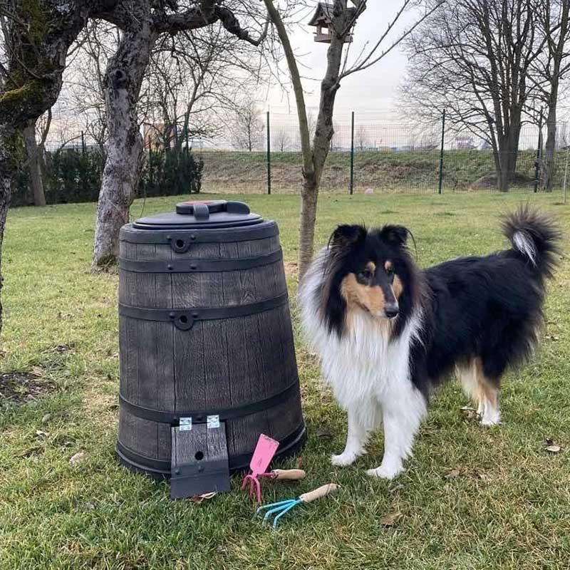 roto kompostnik imitacija lesa 130l 300l