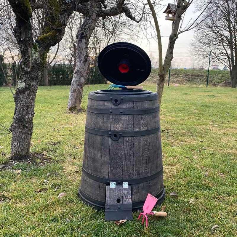 Roto kompostnik imitacija lesa 130l