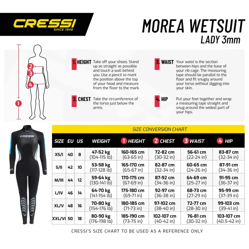 Cressi neopren obleka Morea ženska 3.0 L