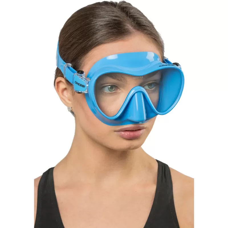 Cressi otroška potapljaška maska F1 aqua modra