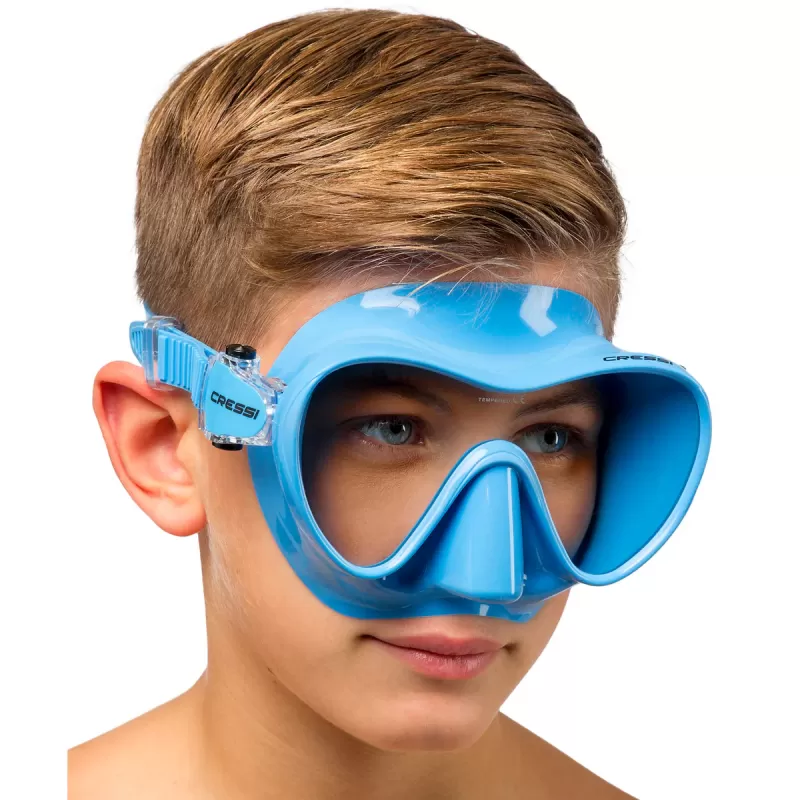 Cressi otroška potapljaška maska F1 aqua modra