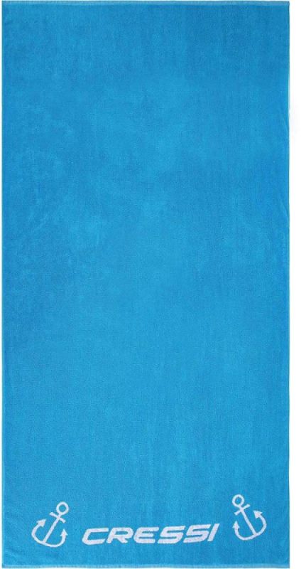 Cressi bombažna brisača za na plažo 180 x 90 cm svetlo modra