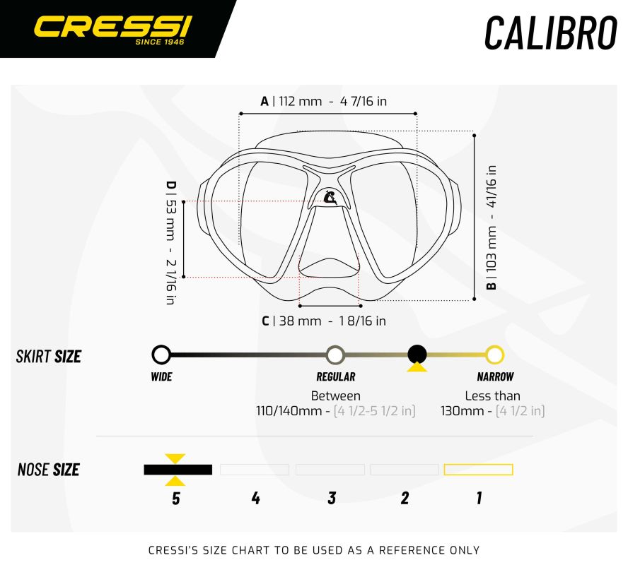 Cressi Calibro potapljaška maska modra