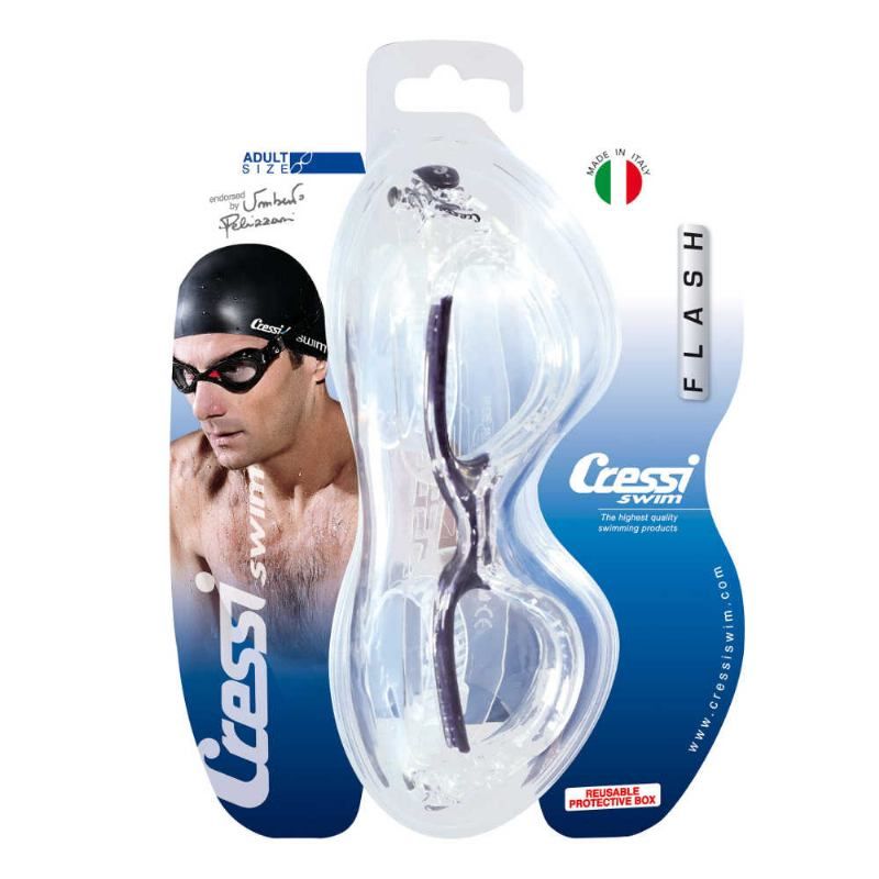 Cressi Sub plavalna očala Flash prozorna/rdeča