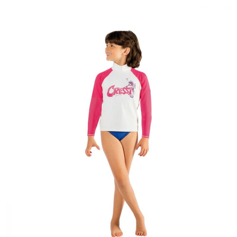 Cressi UV majica z dolgimi rokavi za otroke roza 4