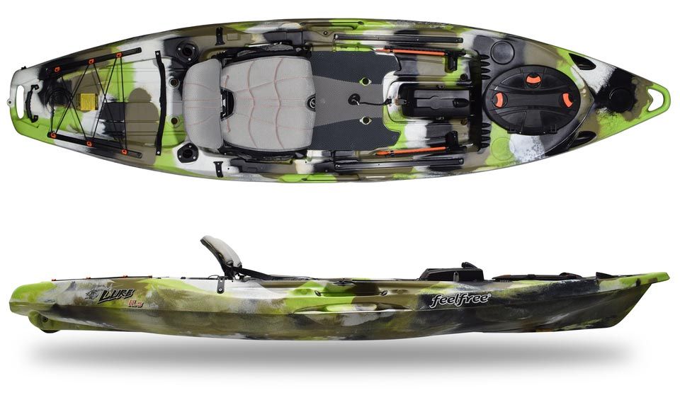 Kajak za ribolov Feelfree Lure 11.5 v2 Sonar pod lime camo