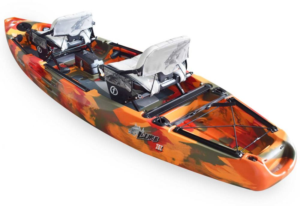 Kajak za ribolov Feelfree Lure II Tandem orange camo