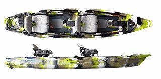 Kajak za ribolov Feelfree Lure II Tandem lime camouflage