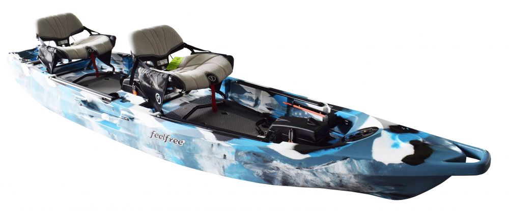 Kajak za ribolov Feelfree Lure II Tandem blue camo