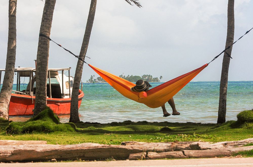 La Siesta potovalna viseča mreža  Colibri oranžna