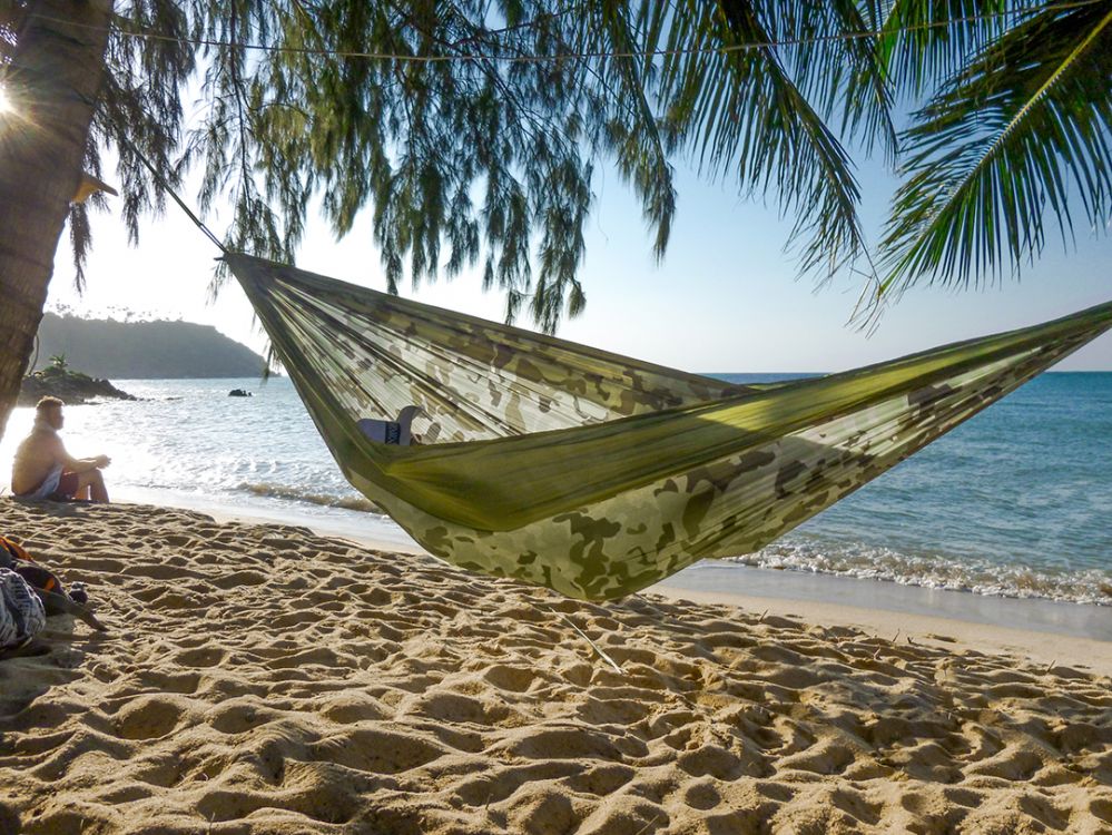La Siesta potovalna viseča mreža za dva Colibri camo forest