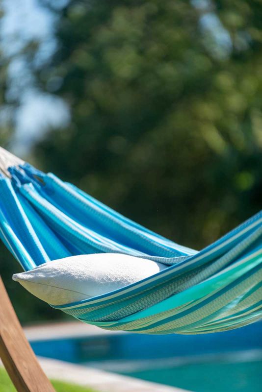 La Siesta viseča mreža bio bombaž Modesta Double azure