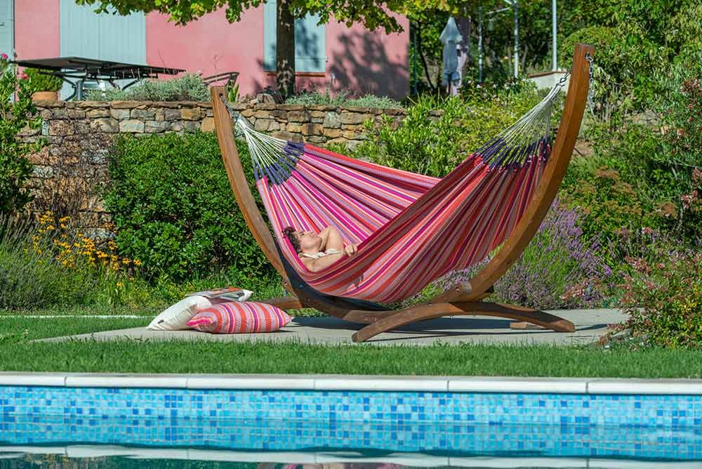La Siesta viseča mreža bio bombaž Modesta Double flamingo