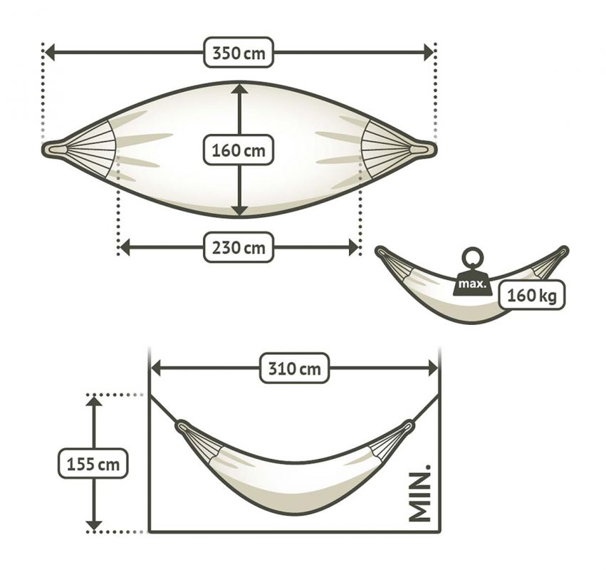 La Siesta viseča mreža bio bombaž Modesta Double flamingo
