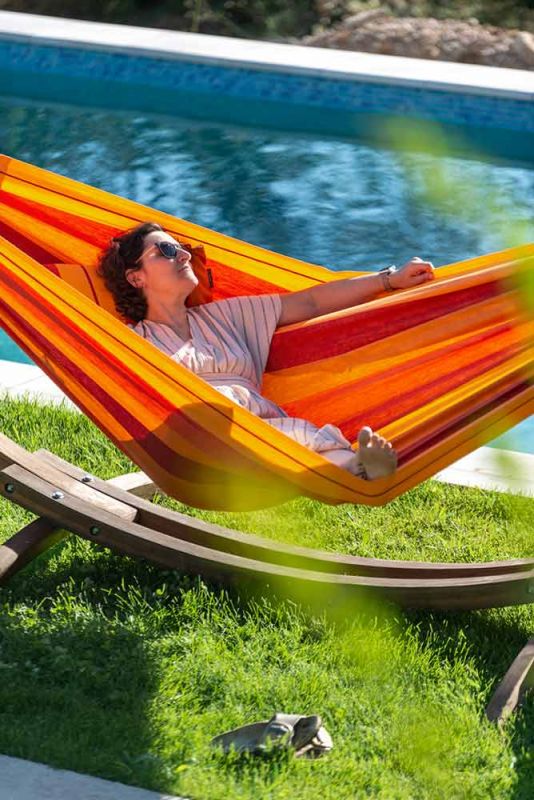 La Siesta viseča mreža bio bombaž Modesta Double volcano