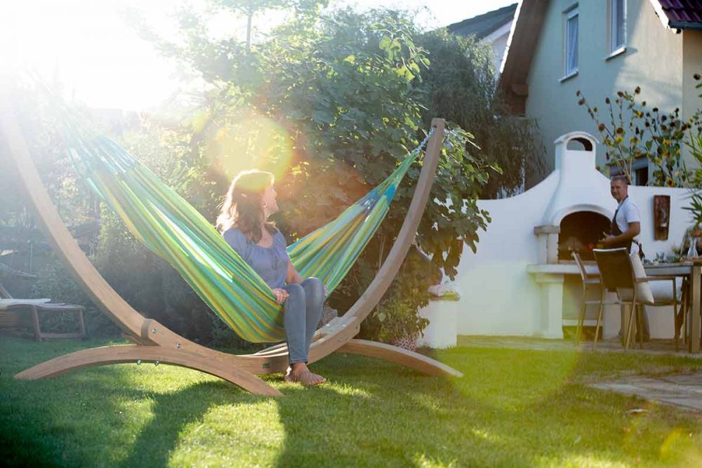 La Siesta viseča mreža Brisa Double limeta zelena