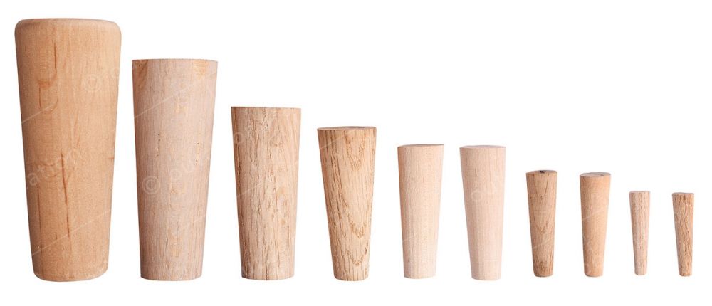 Leseni konusni čepi za drenažne odprtine set 8-38mm