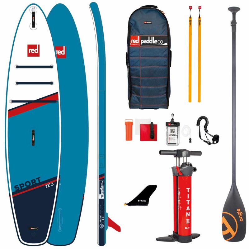 red paddle co sup deska 113 sport z angle sport veslom