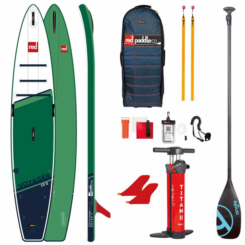 red paddle co sup deska 132 voyager z angle performance veslom