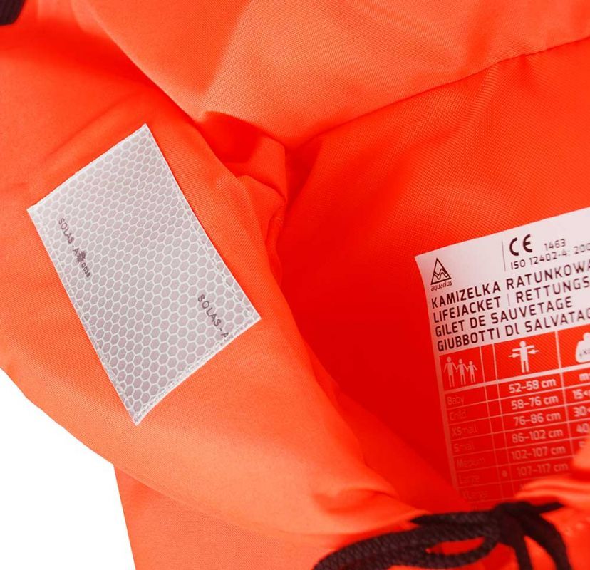 Rešilni jopič Aquarius oranžen XL 100N