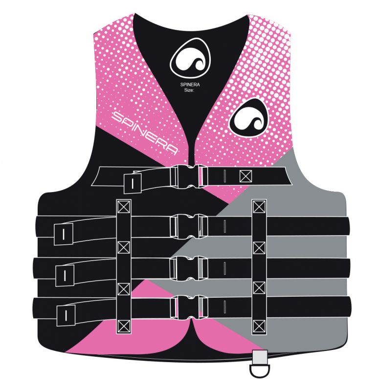 Rešilni jopič Jet Ski Deluxe Nylon 50N pink L