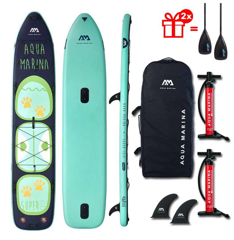 sup deska aqua marina super trip 140 tandem z vesli