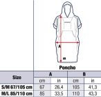 Cressi pončo brisača - kopalni plašč S/M črna