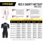 Cressi Med X Man 2.5mm kratka neoprenska obleka XL