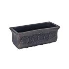 Pravokotna balkonska korita Planika L rjava