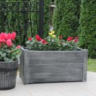 Cvetlično korito Teak - Beljena imitacija lesa - L