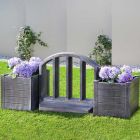 Cvetlično korito Teak - Beljena imitacija lesa - L