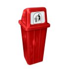 Koš za smeti oglati 200 L rdeča