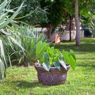 Okroglo cvetlično korito Planika S - granit