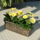 Pravokotna balkonska korita Planika XL Granit