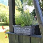 Pravokotna balkonska korita Planika XL Terakota