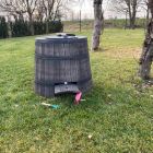 Roto kompostnik imitacija lesa 130l