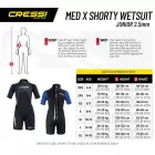 Cressi Med X Junior 2.5mm otroški neopren M(10/11let)