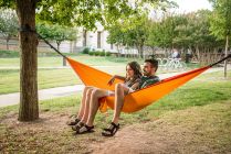 La Siesta potovalna viseča mreža za dva Colibri oranžna