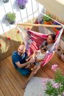 La Siesta viseči stol Habana Comfort flamingo