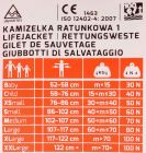 Rešilni jopič Aquarius oranžen S 60N