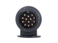 Trem plastičen 13 polni vtikač 12V črni